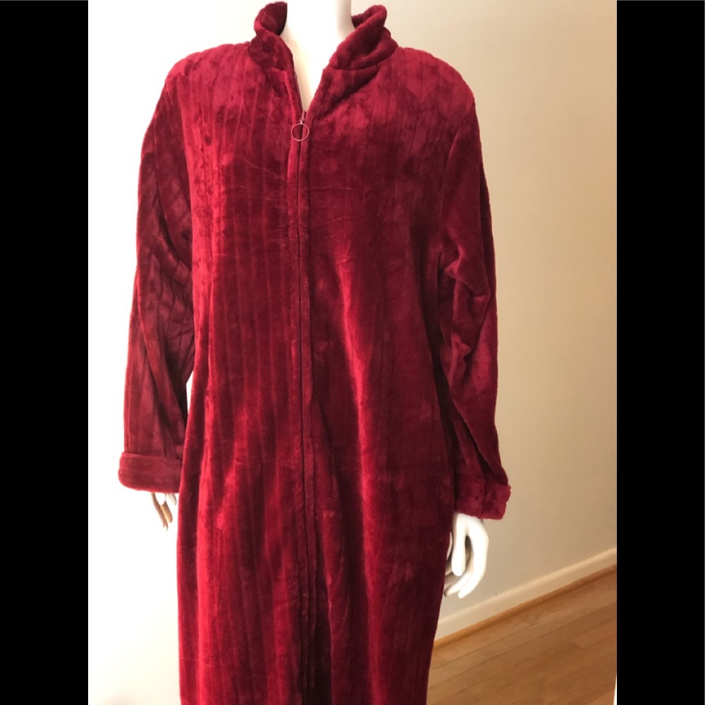 Red Plush womens Robe